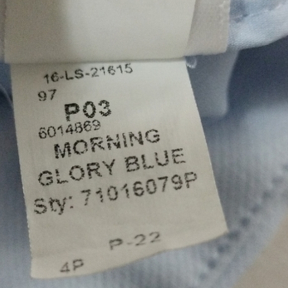 Talbots 4p Morning Glory Blue Capris - Picture 6 of 7